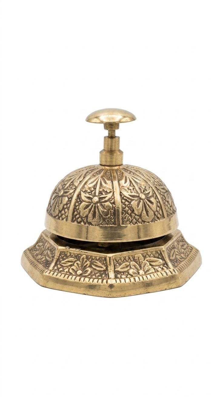 Solid Brass Victorian Style Service Desk Bell